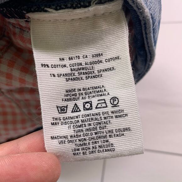 Anthropologie Pilcro & the Letterpress Shorts Womens 27 Blue Stet Denim Distress - Picture 6 of 11